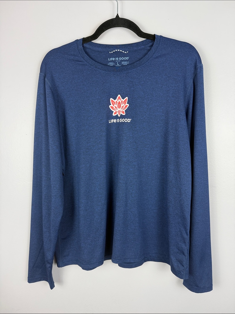 Life Is Good Active Lotus Flower Long Sleeve Performance Shirt - Women's Large - Picture 2 of 13